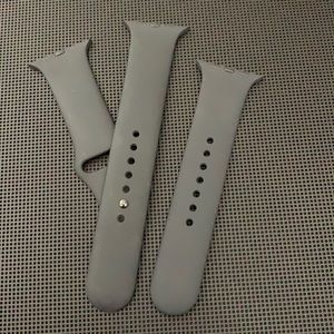 Unisex Black Apple silicone watch band